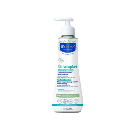 Mustela Stelatopia + Crème Relipidante Anti-grattage Bio, 300 ml