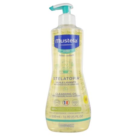 Mustela Stelatopia Huile Lavante, Flacon-Pompe de 500 ml