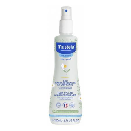 Mustella Eau Rafraihcissante Coiffante Bébé à l'Eau de Camomille Bio, 200 ml