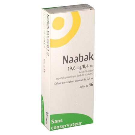 Naabak 19,6 mg/0,4 ml, 36 flacons unidoses de 0,4 ml de collyre