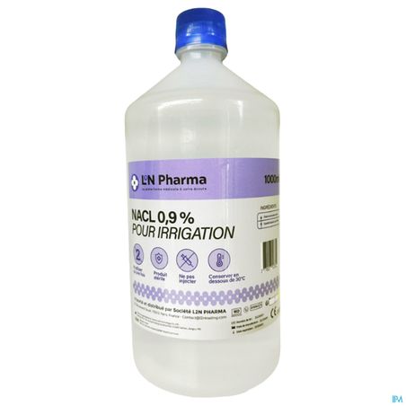 NaCl Sérum Physiologique 0,9% L2N Solution Stérile, 1L