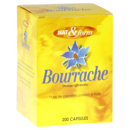Nat form bourrache vitamine e, 200 capsules