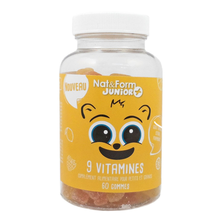 Nat&Form Junior+ oursons 9 vitamines, 60 oursons