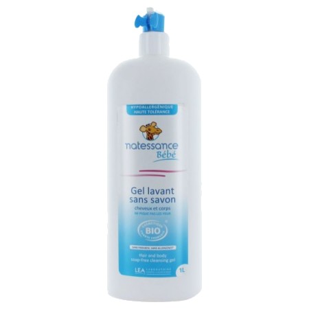 Natessance bébé bio gel lavant sans savon 1l