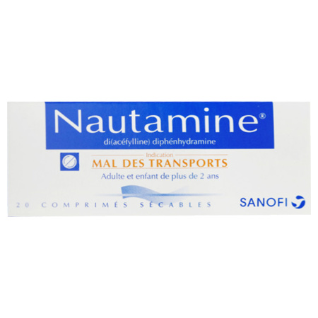 Nautamine Mal des Transports, 20 Comprimés Sécables