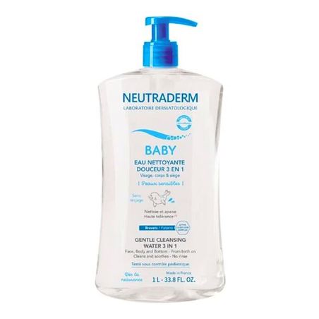 Neutraderm Eau Nettoyante Douceur 3 en 1 Flacon Pompe, 1L