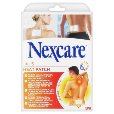 Nexcare heat patch chauffant adhesif antidouleur, x 5