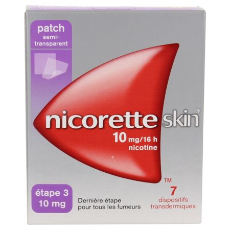 Nicoretteskin 10 mg/16 heures, 7 dispositifs transdermiques