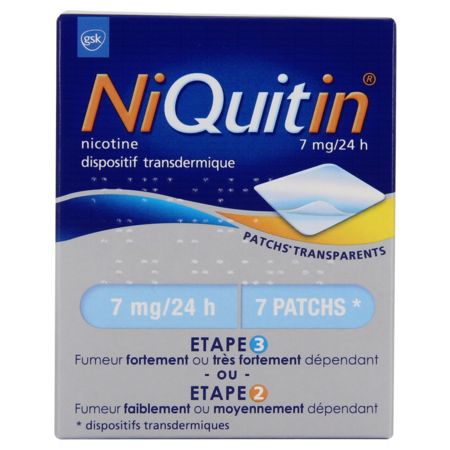 Niquitin 7 mg/24 heures, 7 dispositifs transdermiques