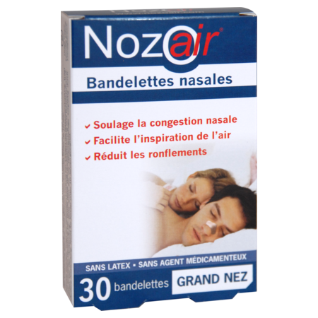 Nozoair bandelette nasale grand nez bte 30