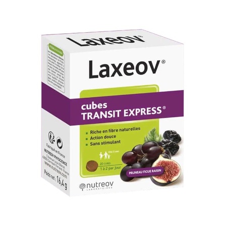 Nutreov Laxeov Cubes transit express Pruneau Figue raison, x 10
