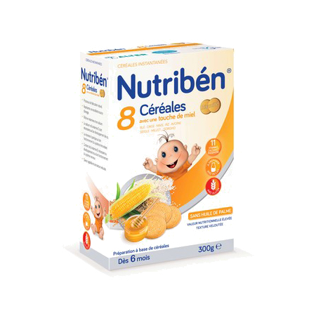 Nutribén 8 Céréales et Miiel Biscuité, 300g