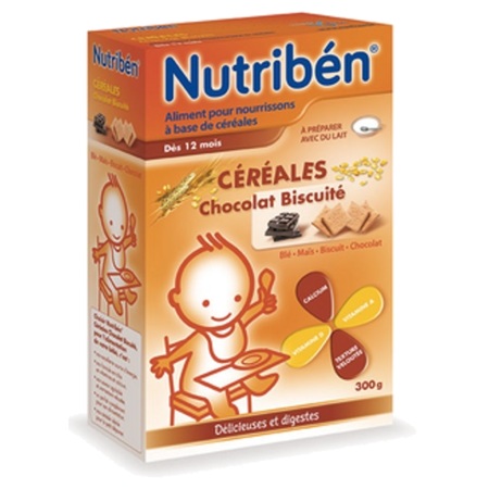 Nutribén Céréales Chocolat Biscuité, 250 g