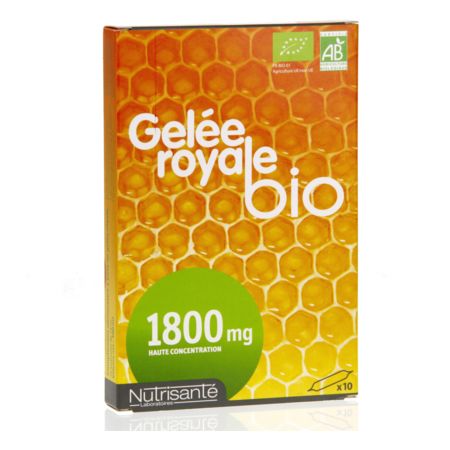 Nutrisante gelee royale bio 1800mg ampoule 10