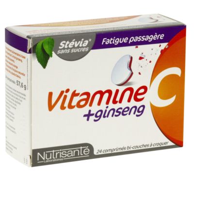 Nutrisante vitamine c + ginseng cpr croquer 12 x2