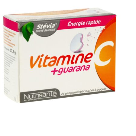 Nutrisante vitamine c + guarana cpr croquer 12 x2