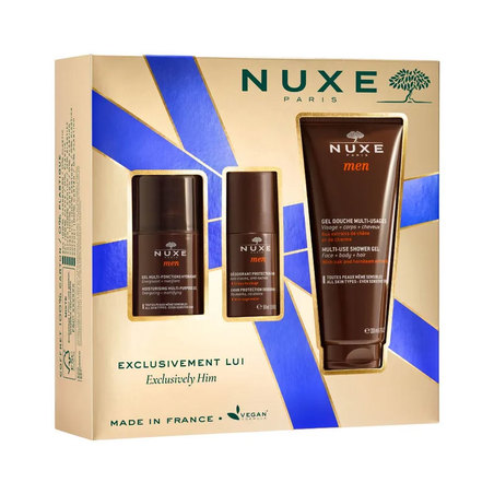 Nuxe Coffret Exclusivement Lui Gel Hydratant + Déodarant + Gel Douche, 50 ml + 50 ml + 200 ml
