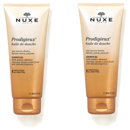 Nuxe Prodigieux Huile de Douche, 2x200 ml