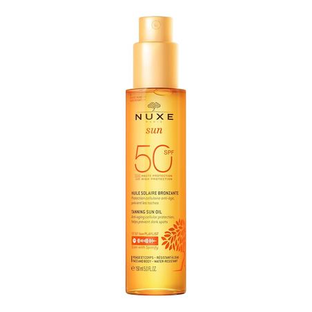 NUXE Sun Huile Solaire Bronzante Haute Protection SPF50, 150 ml
