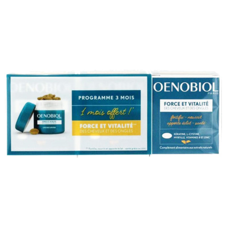 Oenobiol Caps Force et Vitalité des Cheveux et Ongles, 3 x 60 Comprimés