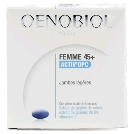 Oenobiol femme 45+ activ opc jambes legeres, 30 comprimés