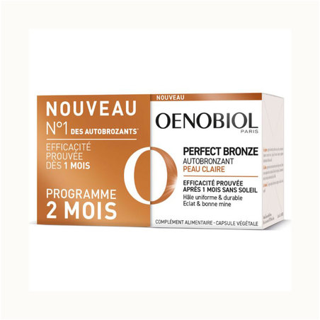 Oenobiol Perfect Bronze Autobronzant Peau Claire, 2 x 30 Capsules