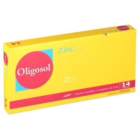 Oligosol zinc solution buvable, 14 ampoules