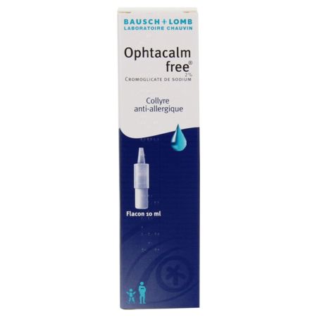 Ophtacalmfree 2 %, flacon de 10 ml de collyre