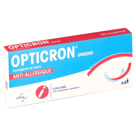 Opticron unidose, 10 flacons unidoses de 0,35 ml de collyre