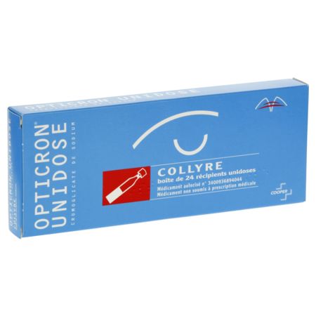 Opticron unidose, 24 flacons unidoses de 0,35 ml de collyre