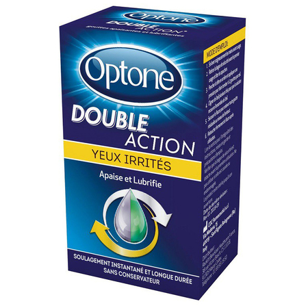 Optone Double Action Yeux Irrités, 10 ml