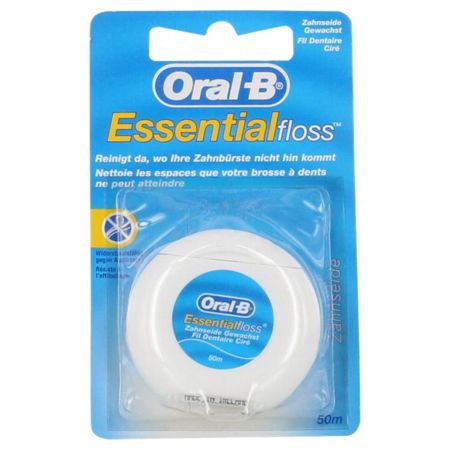 Oral-b essentiel floss fil cire - 50 mètres