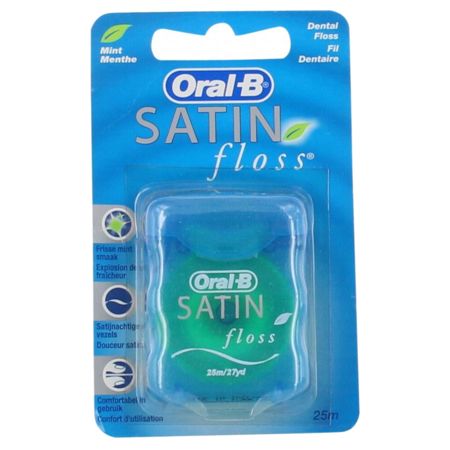 Oral-b satin floss fil dentaire menthol - 25 mètres