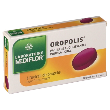 Médiflor compléments alimentaires oropolis pastilles fruits rouges  x 20