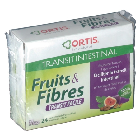 Ortis fruit & fibre 24 cubes transit intestinal
