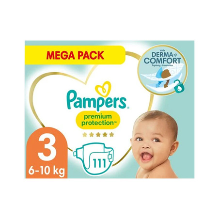 Pampers Couches Bébé Premium Proection Taille 3 6-10 kg, x102