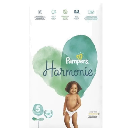 Pampers Harmonie Taille 5 11+kg, 58 Couches