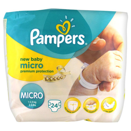 Pampers new baby micro de 1 a 2,5 kg - 24 couches