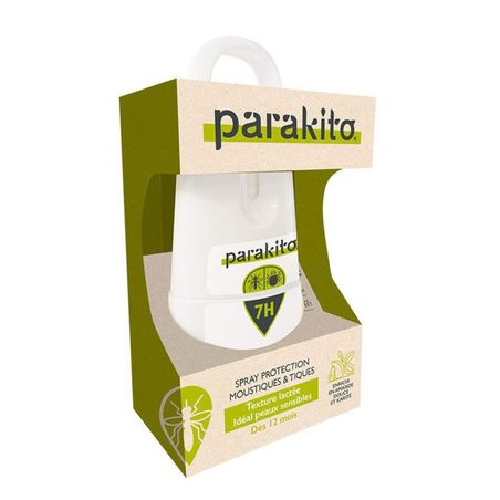 Parakito Spray Protection Anti-Moustiques & Tiques Peaux Sensibles, 75 ml