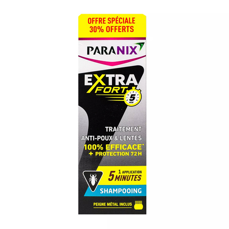 Paranix Extra Fort Shampooing Traitement Anti-Poux & Lentes, 300 ml