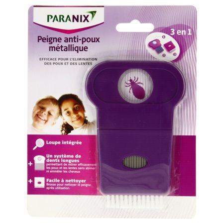 Paranix peigne metallique 3 en 1