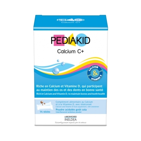Pediakid calcium c+ poudre stick cola 14