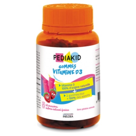 Pediakid Gummies Vitamine D3 Goût Fraise