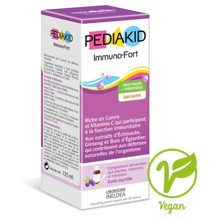 Pediakid immuno-fort sp myrtille, flacon 125ml