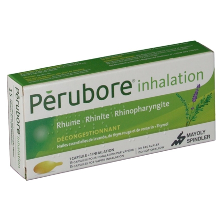 Pharmacie De La Traverse - Médicament Perubore Caps Inhalation Par Vapeur  Inhalation Plq/15 - Romarin essence ; Thymol ; Lavande essence ; Thym  essence - CLEON
