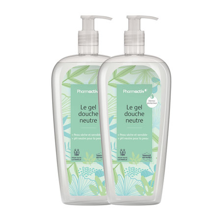 Pharmactiv Le Gel Douche 100% Neutre, 2 x 500 ml