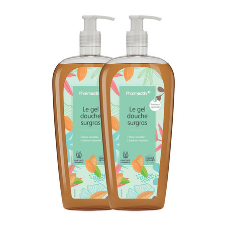 Pharmactiv Le Gel Douche Surgras, 2 x 500 ml