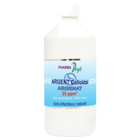 PharmaPhyt Argent Colloïdal 25 ppm en Solution, 500 ml