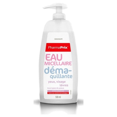 Pharmaprix  eau micellaire démaquillante, 500 ml