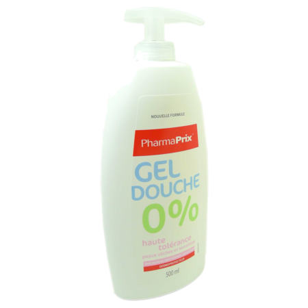 Pharmaprix gel douche 0 % dermoprotecteur, 500 ml de savon liquide